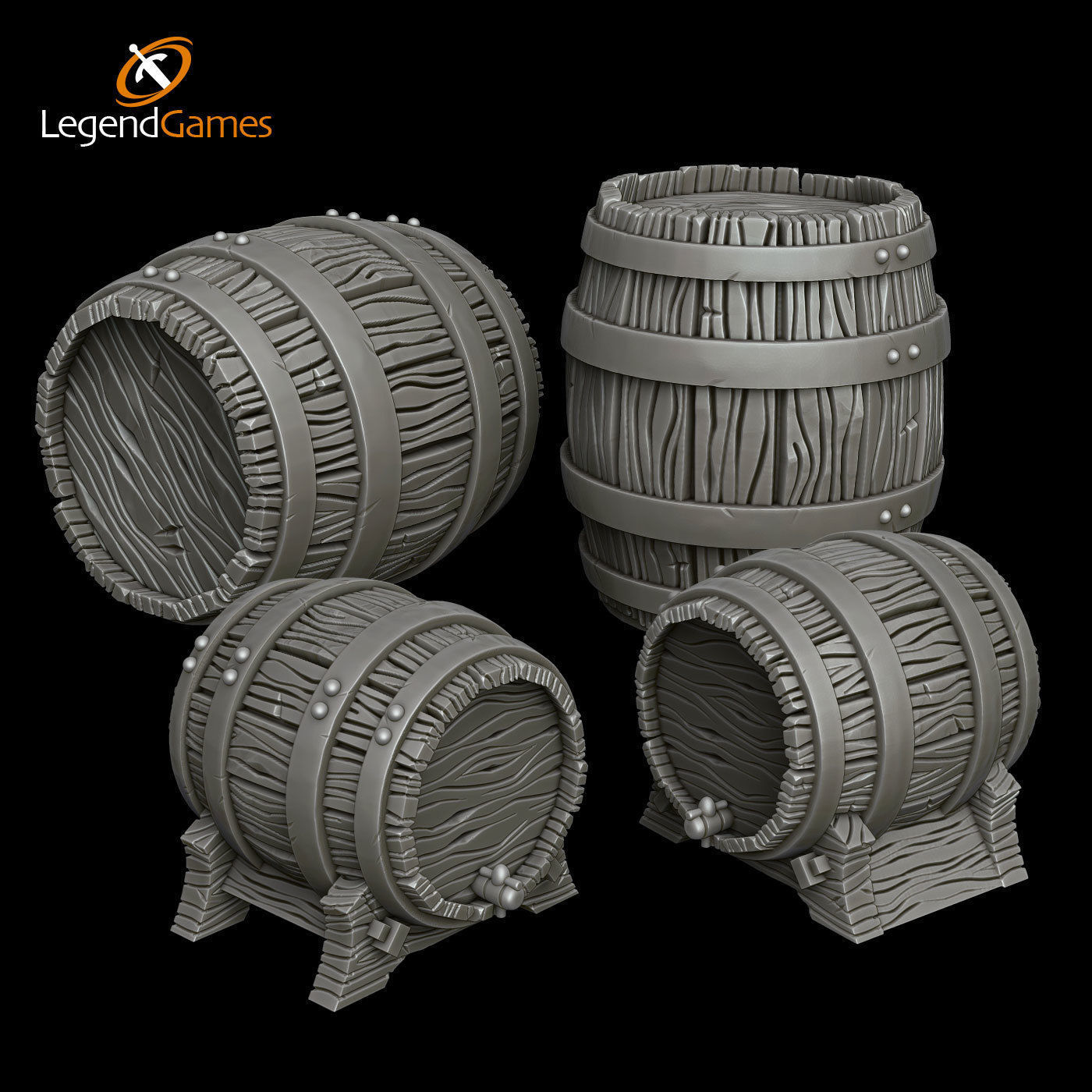 LegendGames Barrels Set 3D print model_1