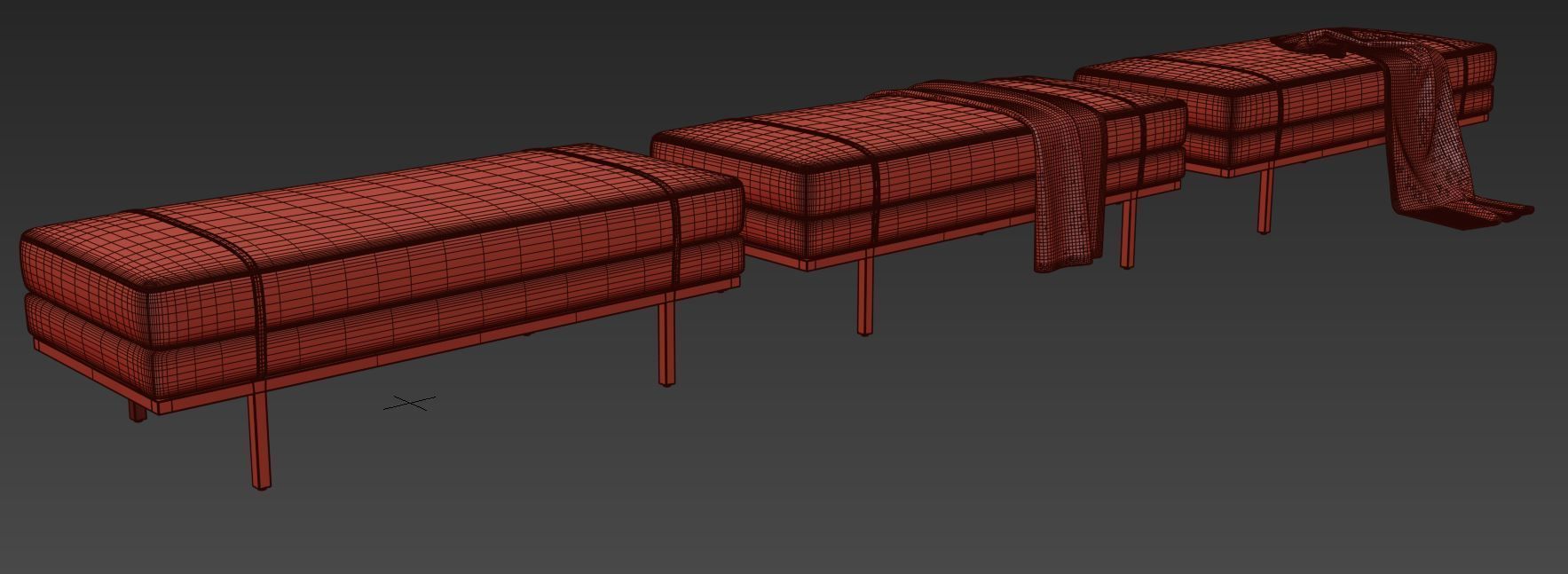 Ronan Modern Bench by Kathy Kuo Home 3D model_11