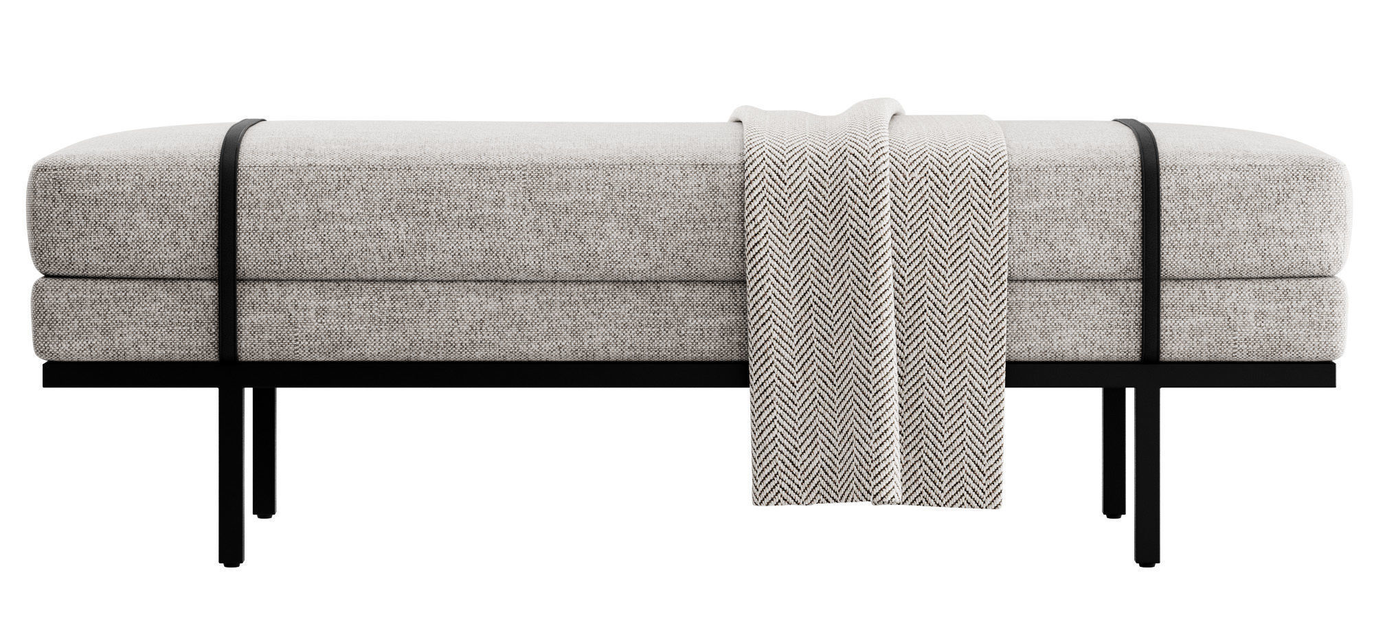 Ronan Modern Bench by Kathy Kuo Home 3D model_13