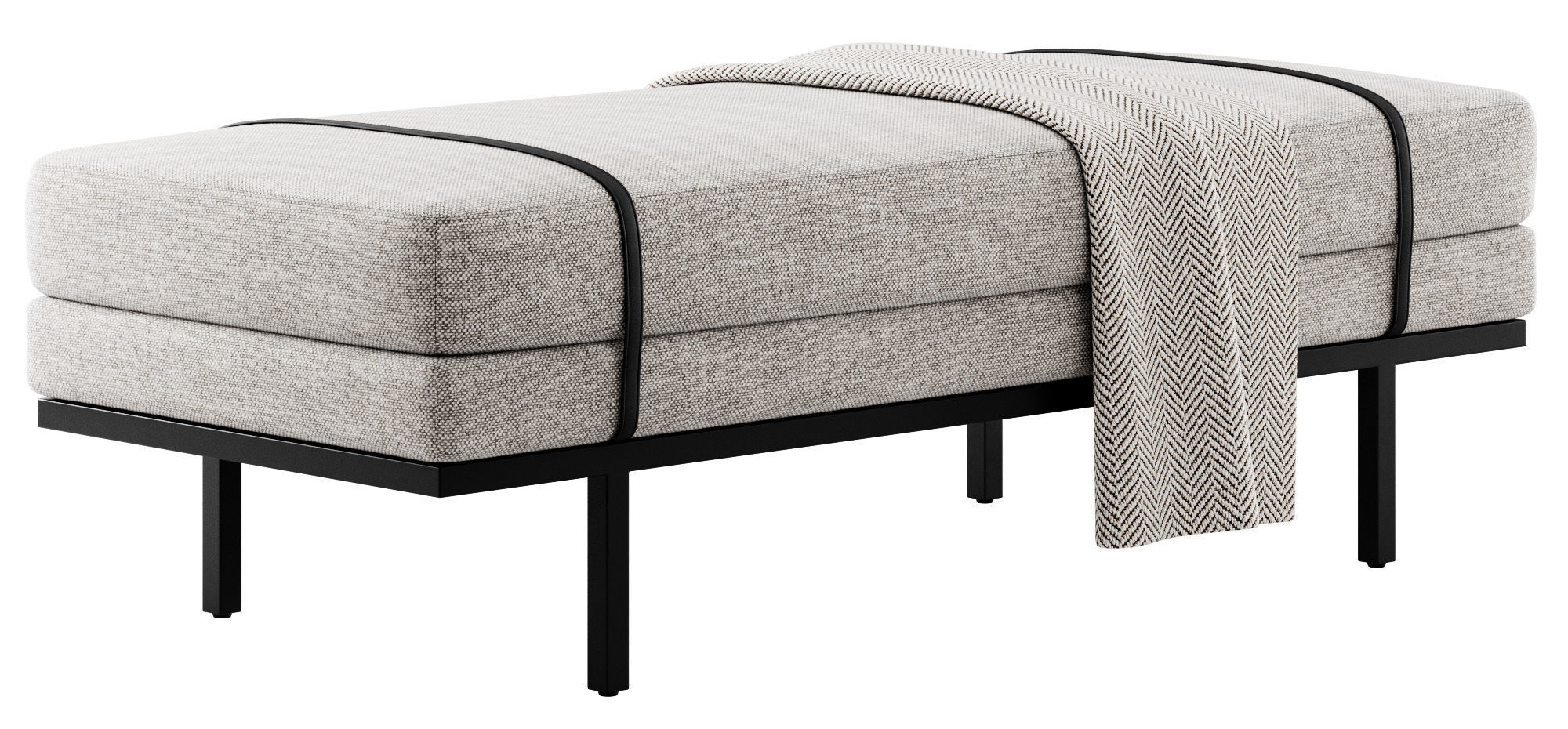Ronan Modern Bench by Kathy Kuo Home 3D model_7