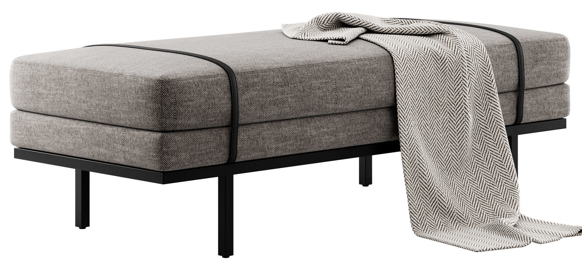 Ronan Modern Bench by Kathy Kuo Home 3D model_8