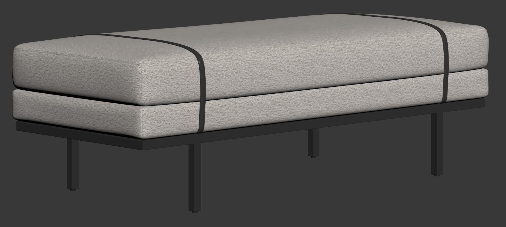 Ronan Modern Bench by Kathy Kuo Home 3D model_17