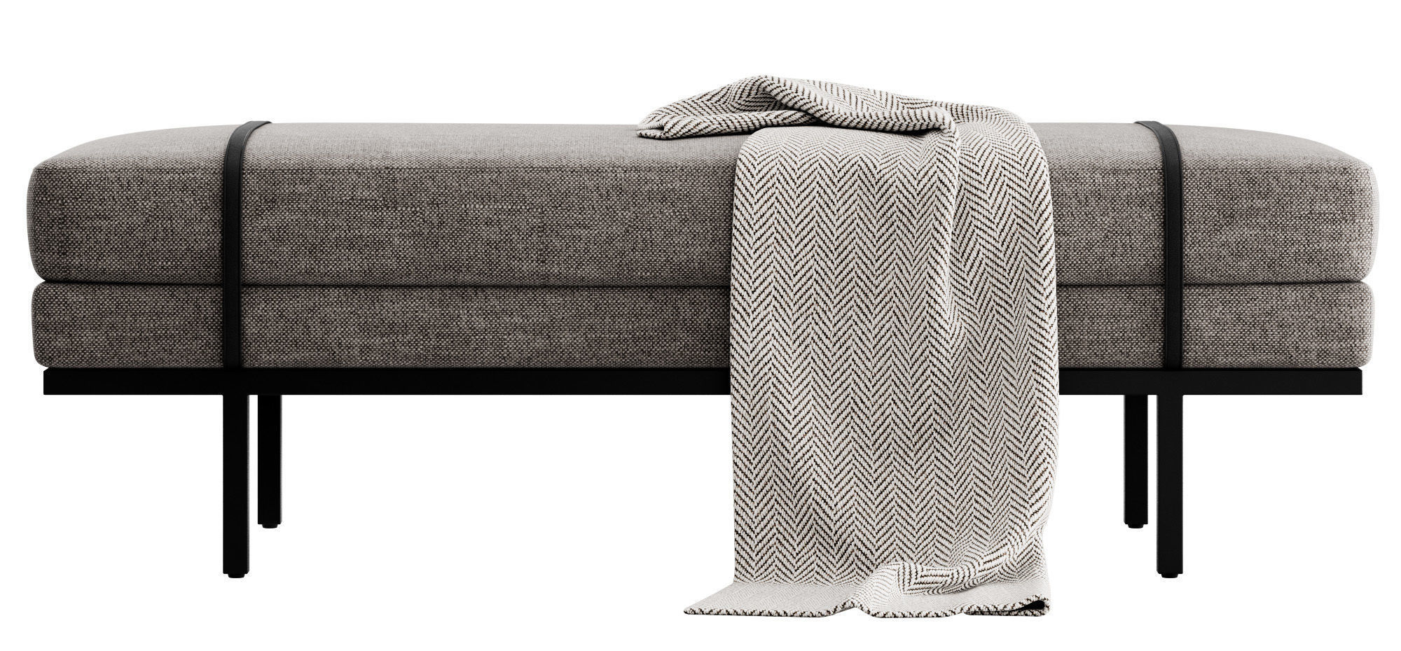 Ronan Modern Bench by Kathy Kuo Home 3D model_14