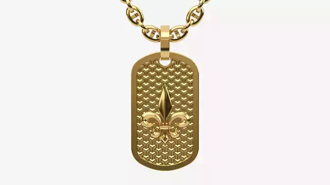 TAG pendant Version 15 Fleur de lis