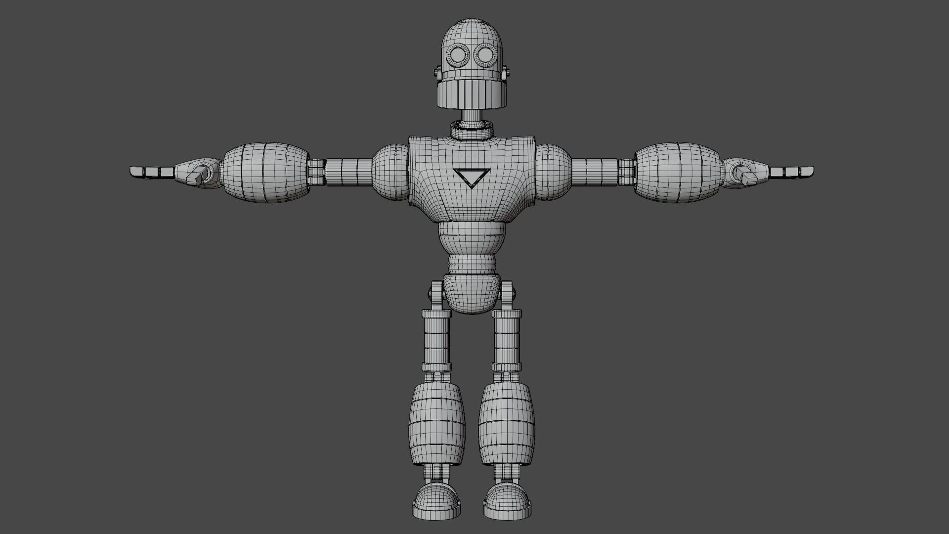 A full animated and rigged Robot Low-poly 3D model_7