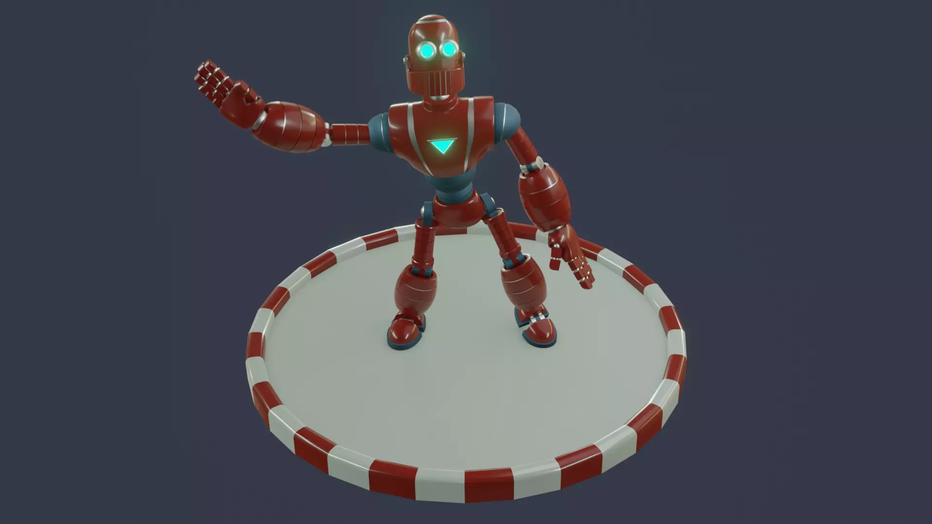 A full animated and rigged Robot Low-poly 3D model_0