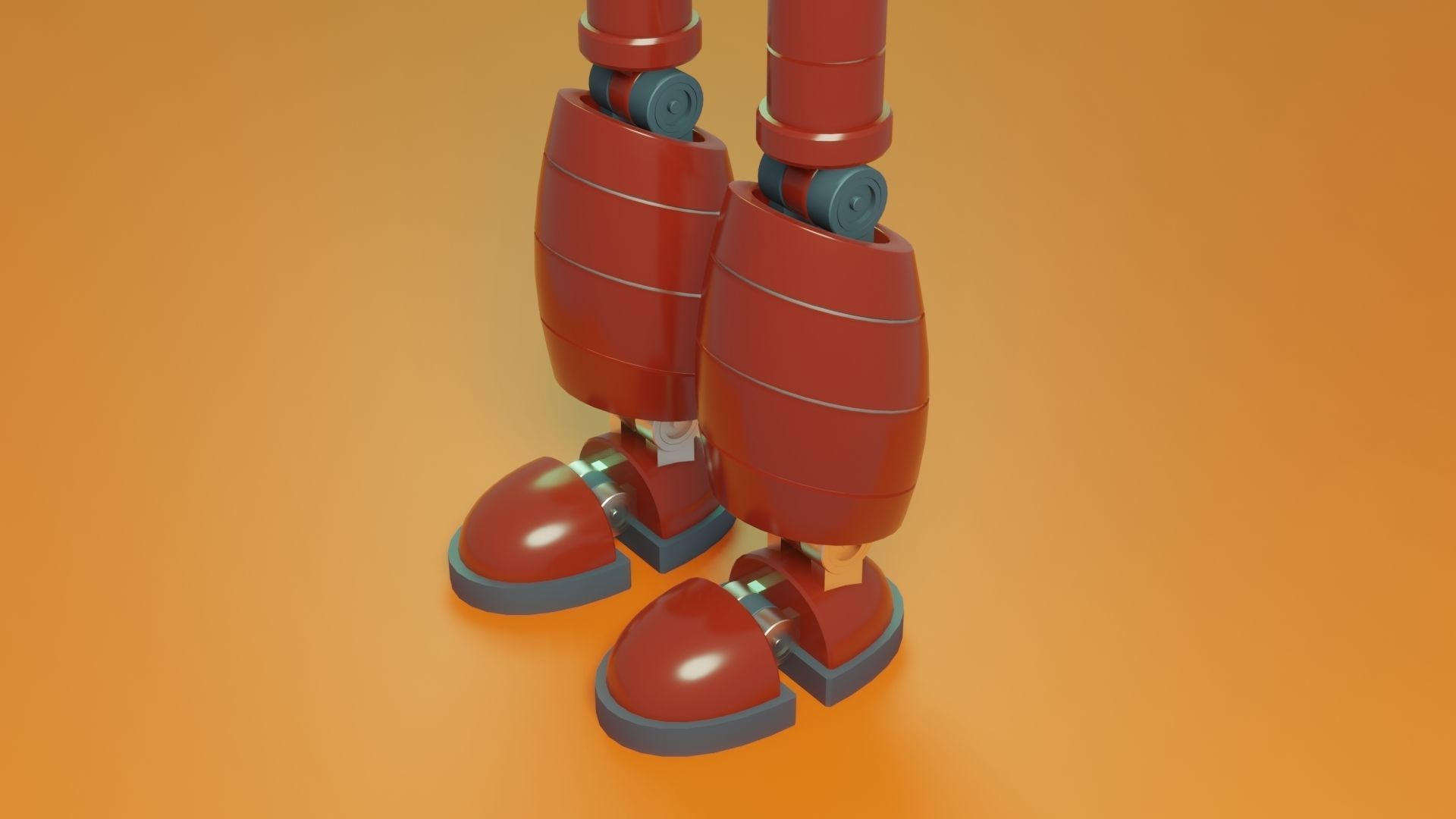 A full animated and rigged Robot Low-poly 3D model_6