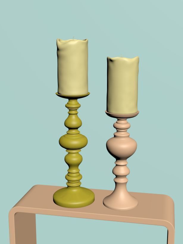 Z Gallerie Emerson Pillar Candle Holder 3D model CGTrader
