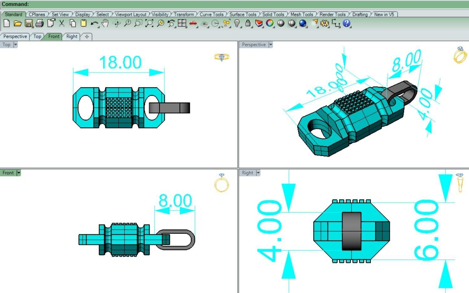 Eslabon para cadena chain link-ESL1122027 3D print model_1