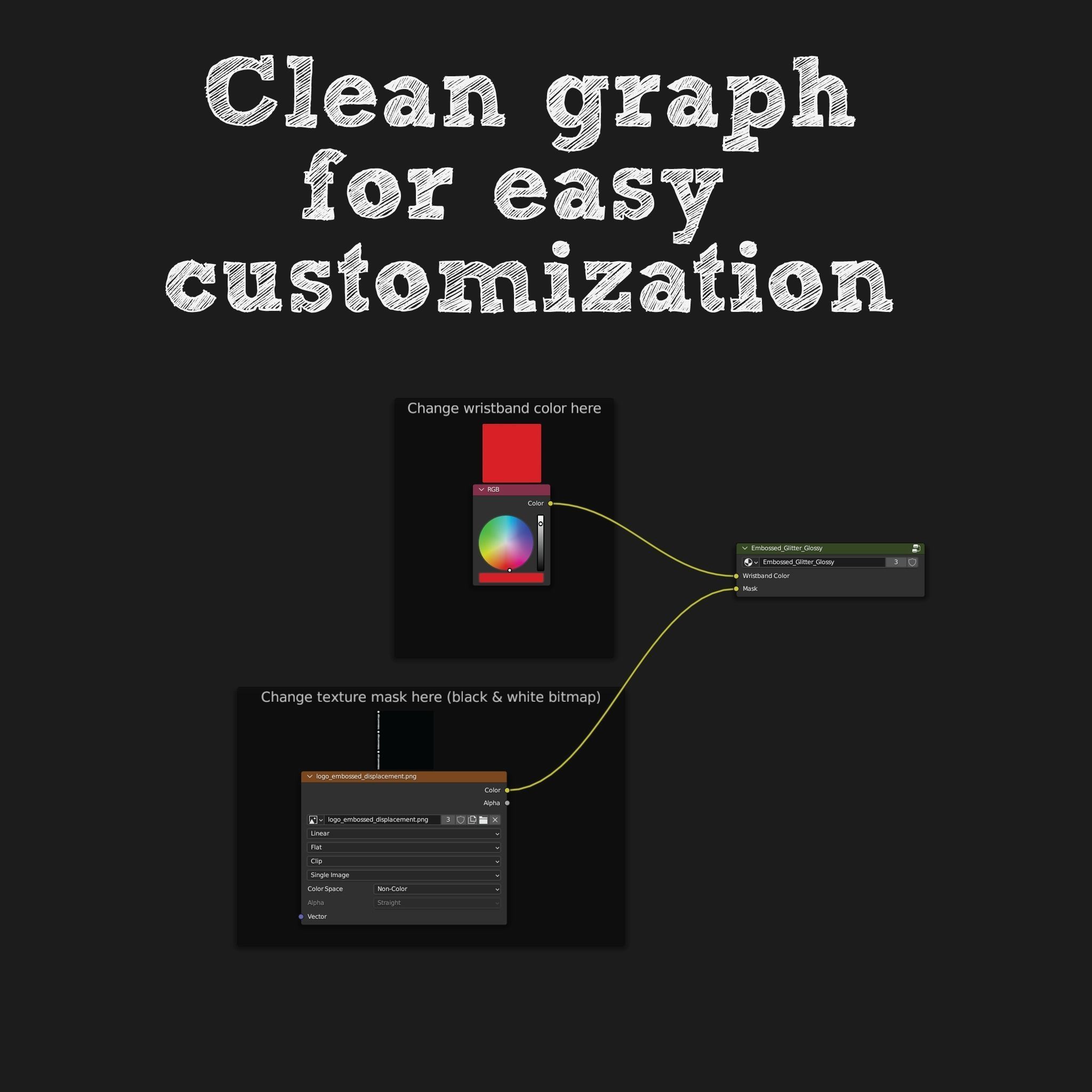 Silicone Wristband Low-poly 3D model_1