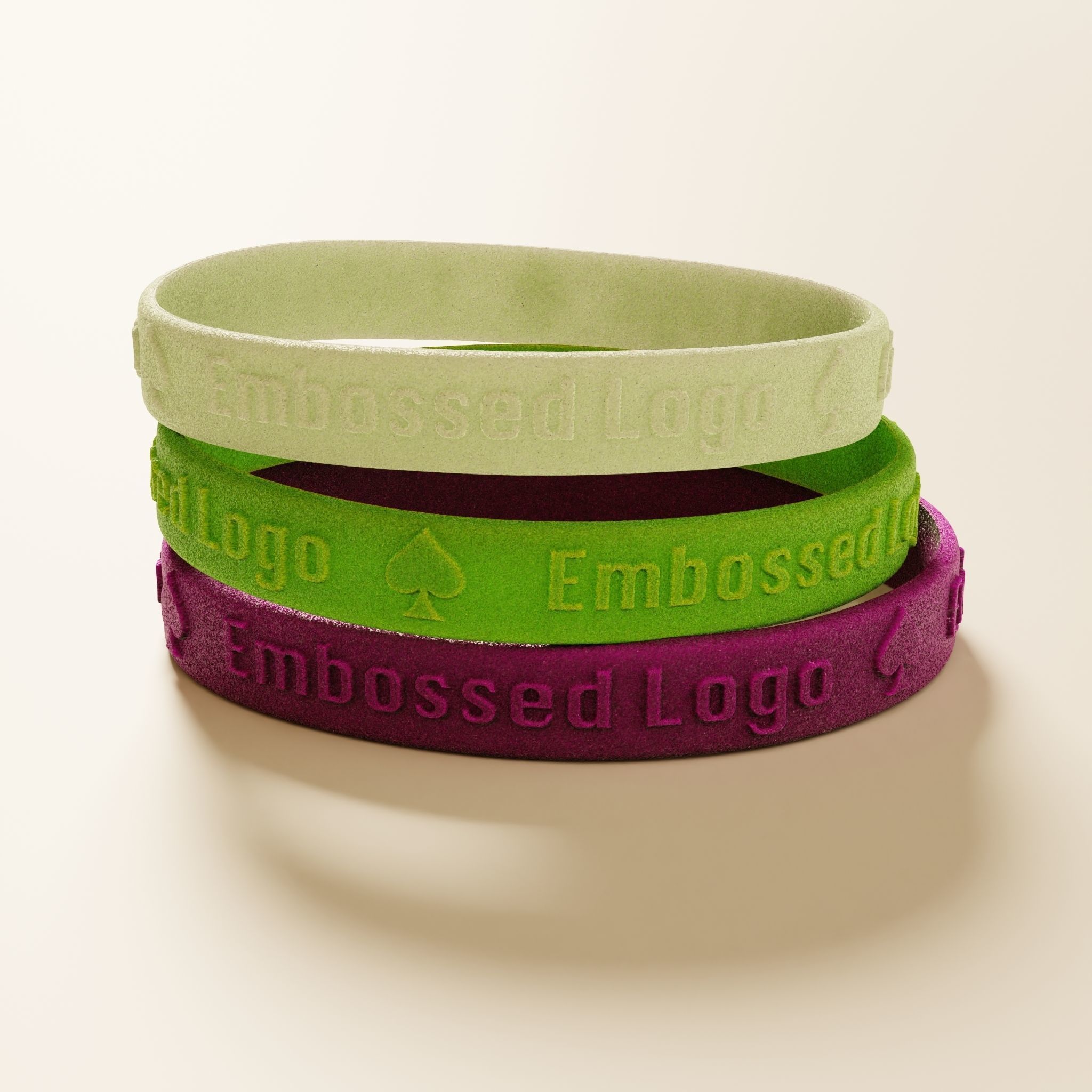 Silicone Wristband Low-poly 3D model_4