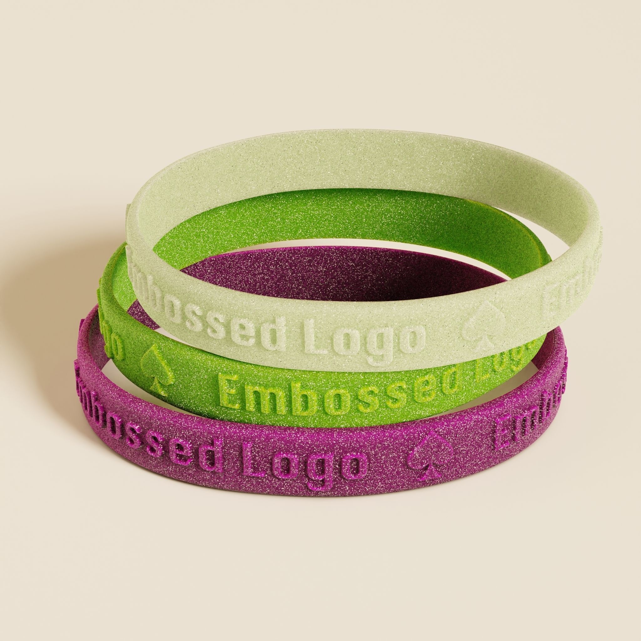 Silicone Wristband Low-poly 3D model_2