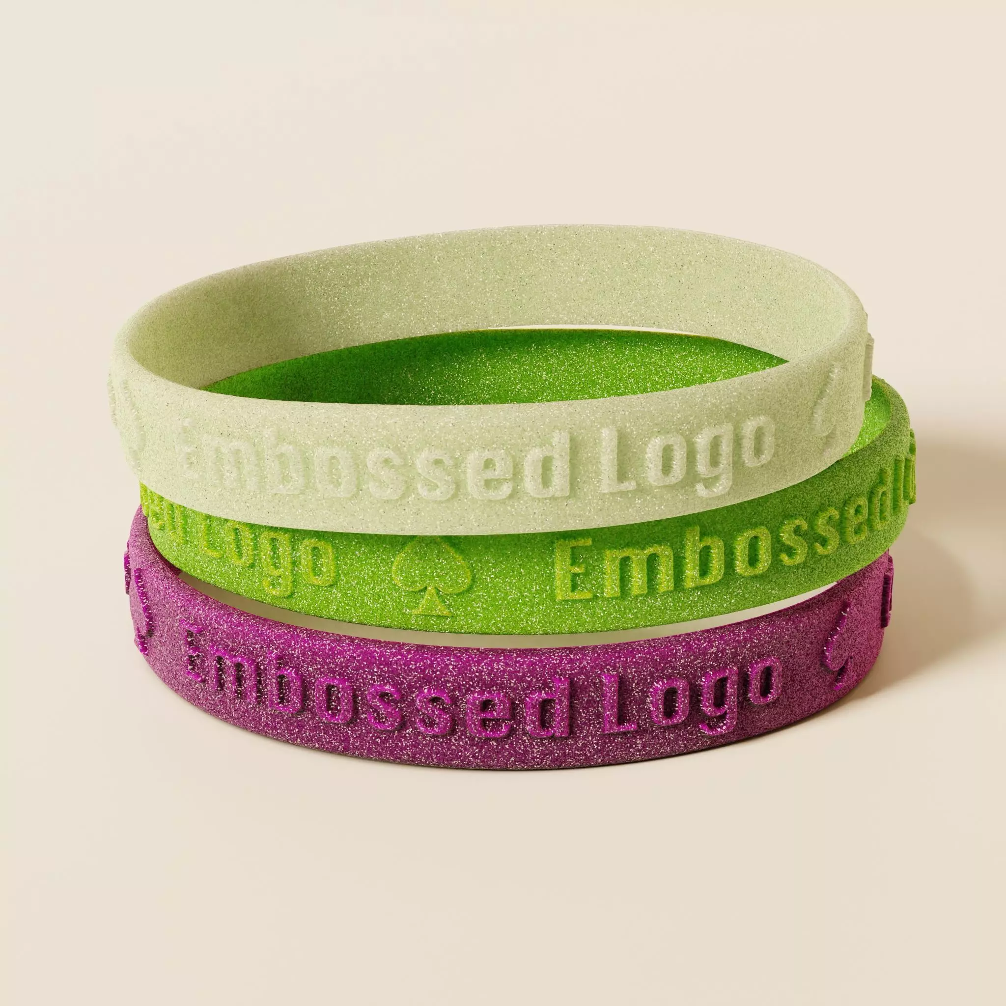 Silicone Wristband Low-poly 3D model_0