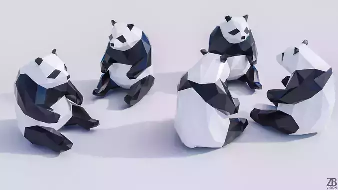 Lowpoly Panda 001