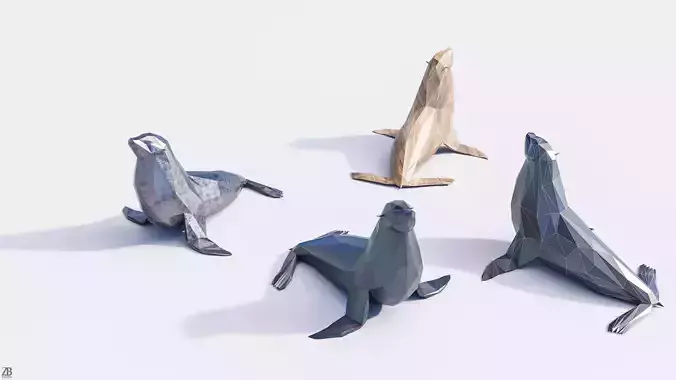 Lowpoly Sealion 001