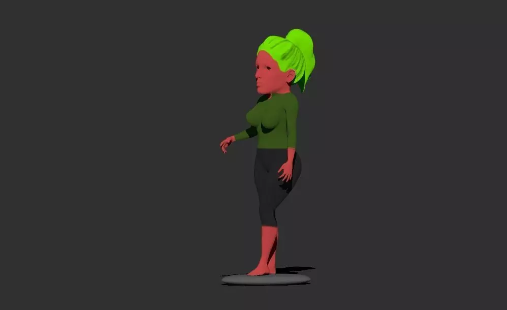 woman 3D print model_0