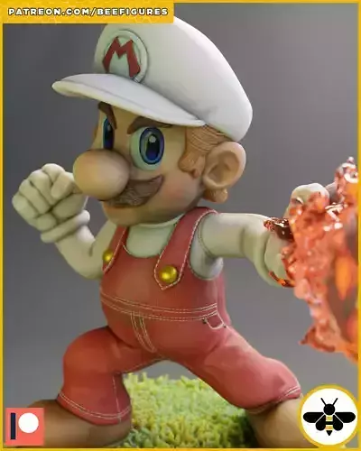 SUPER MARIO - FIRE MARIO - FAN ART