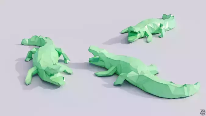 Lowpoly Crocodile 001