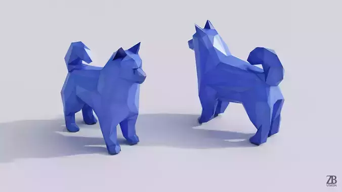 Lowpoly Samoyed
