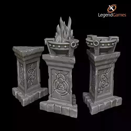 LegendGames Brazier Set 3D print model