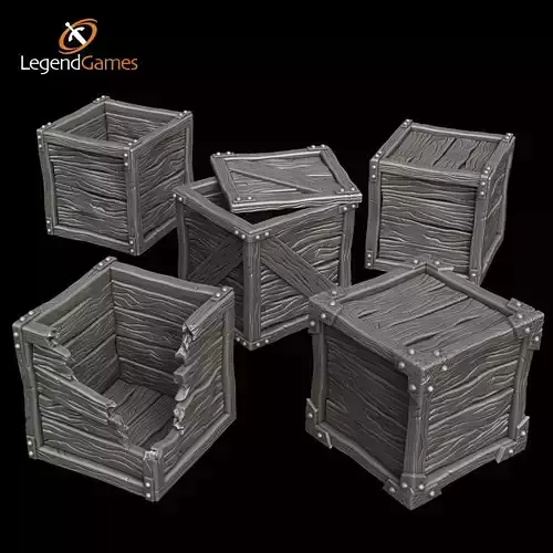 LegendGames wooden crates 3D print model