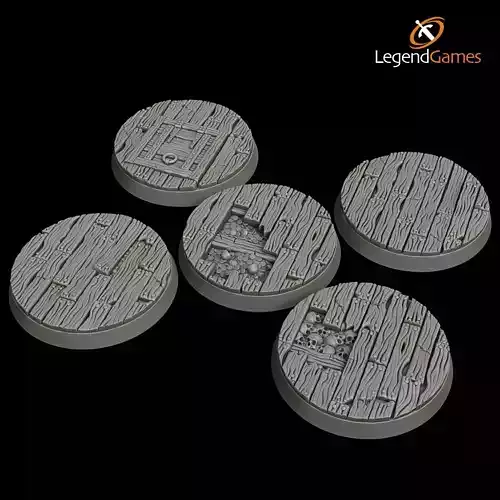 LegendGames 40mm Wood Planks bases 3D print model