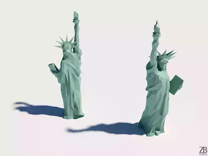Lowpoly Statue of Libery 3D model