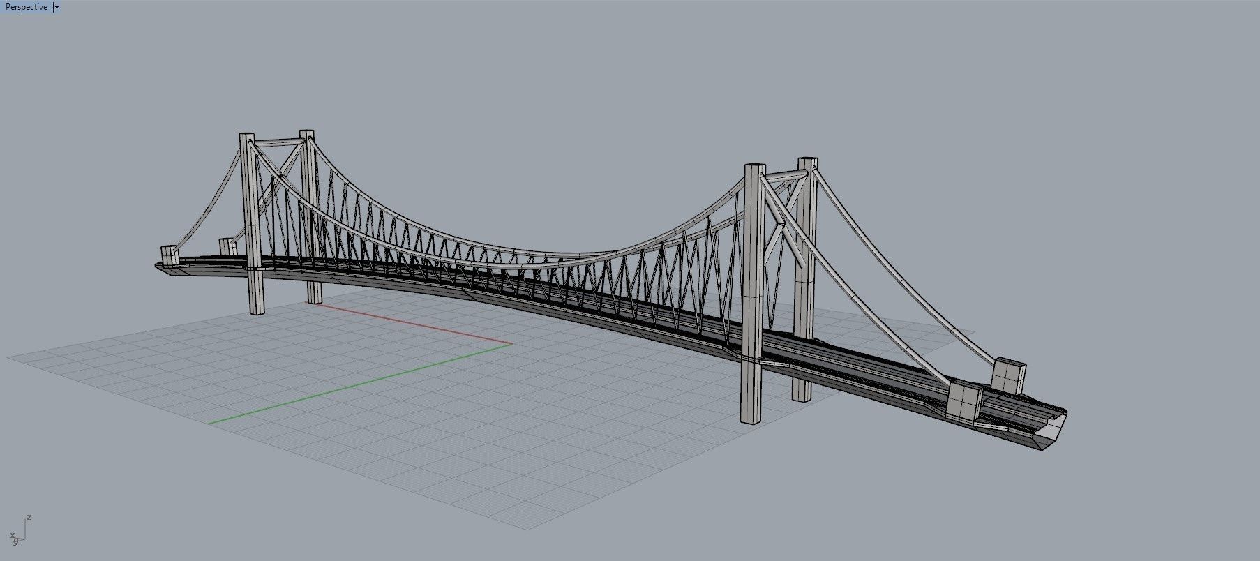 Suspension Bridge - printable 3D model_4