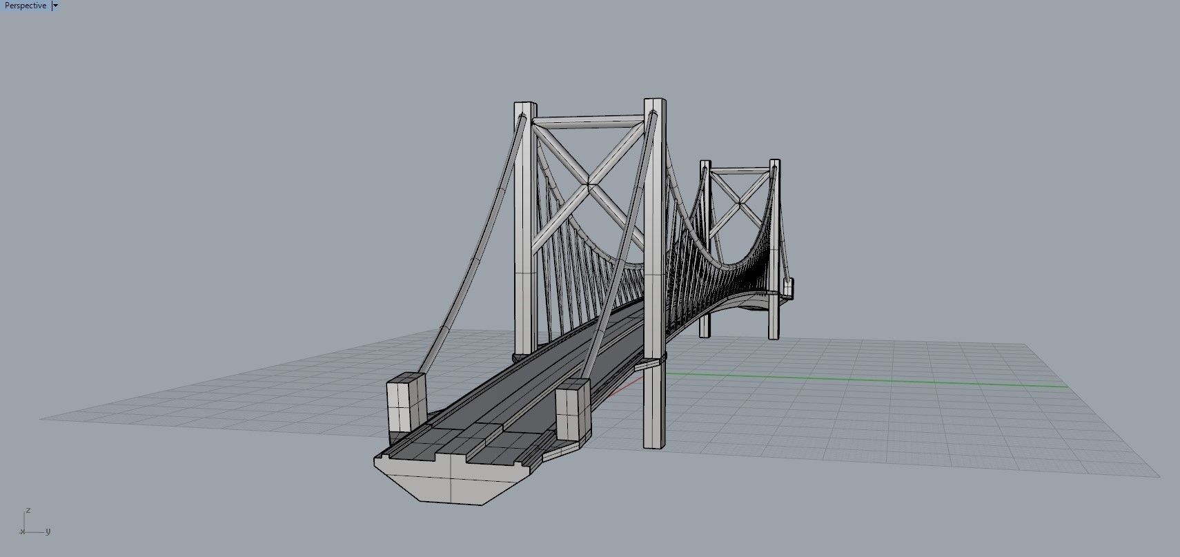 Suspension Bridge - printable 3D model_6