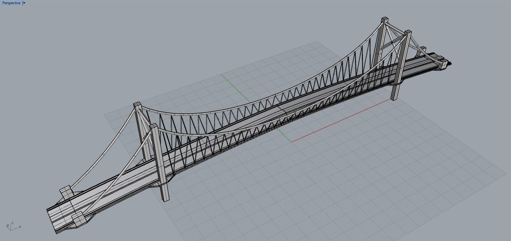 Suspension Bridge - printable 3D model_5