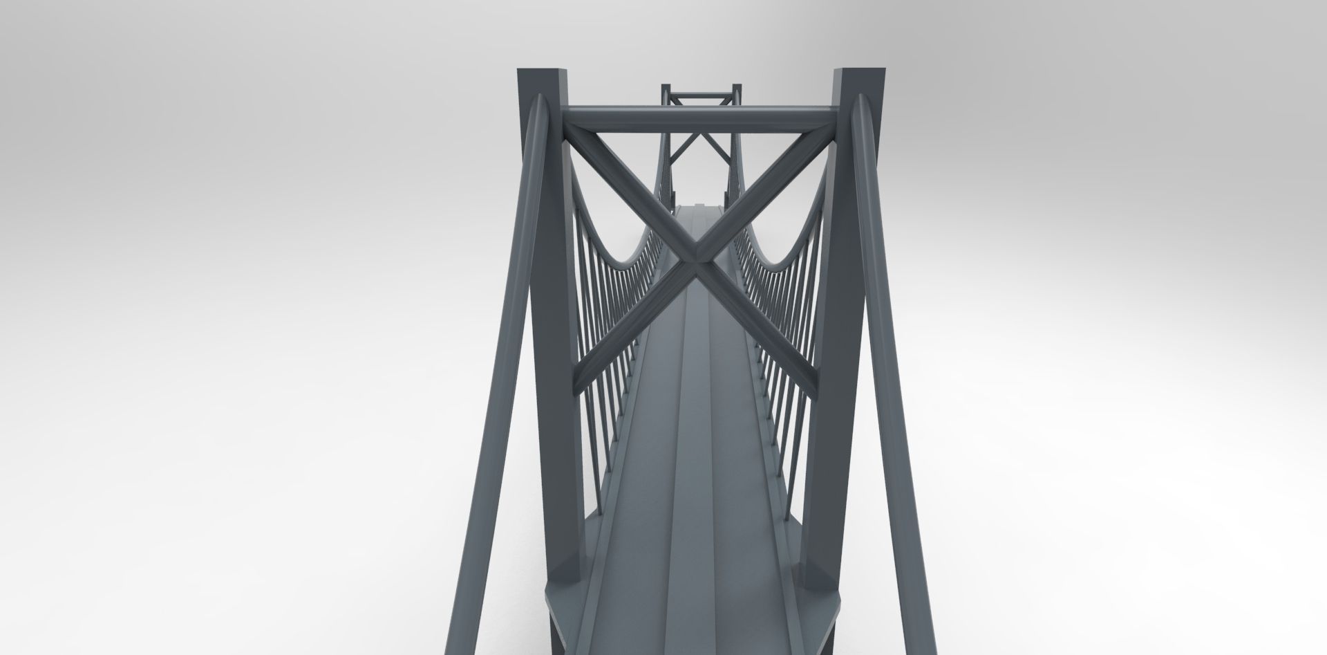 Suspension Bridge - printable 3D model_3