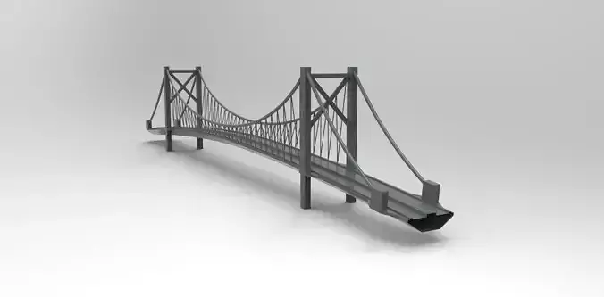 Suspension Bridge - printable 3D model