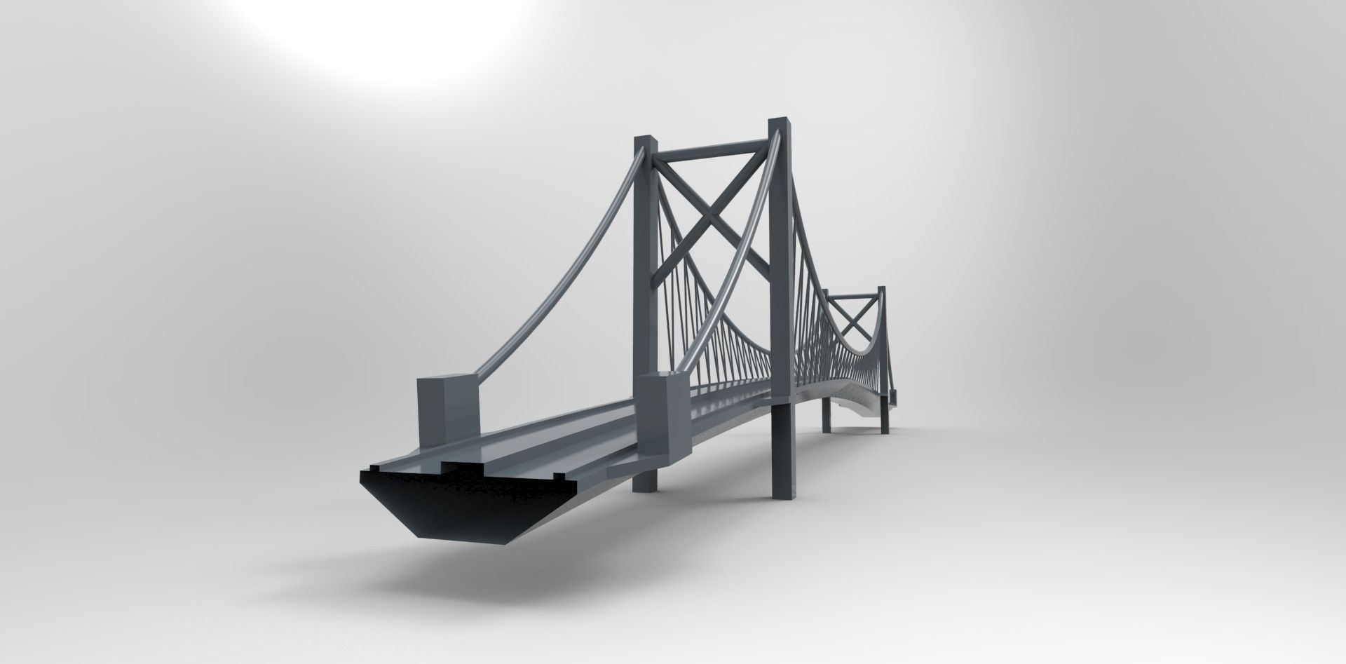 Suspension Bridge - printable 3D model_2