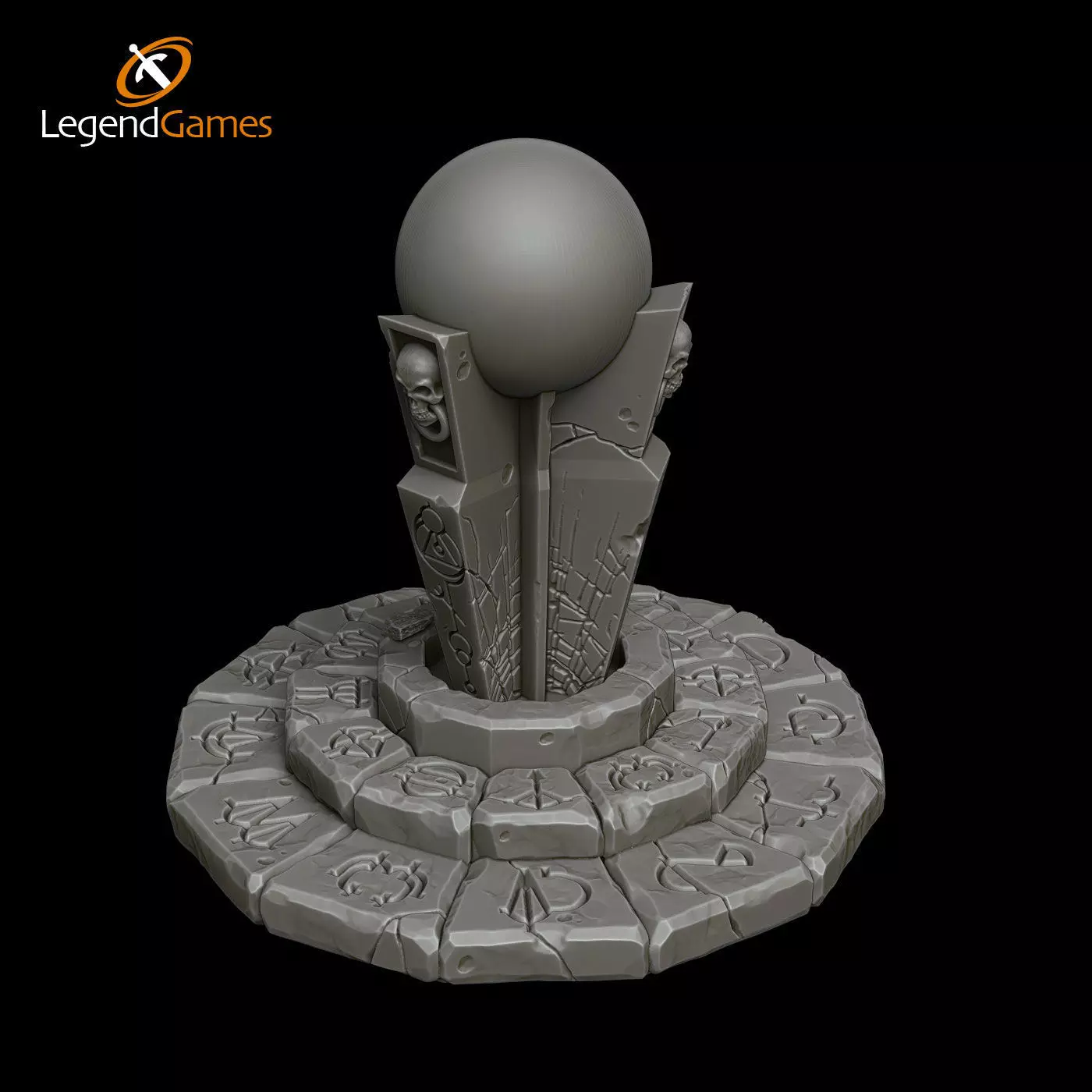 Seeing Stone and stand 3D print model