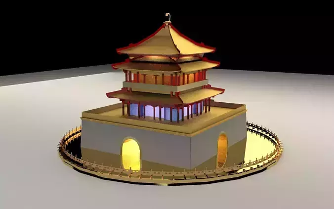 Chinese tower 3D model Chinese tower 3D model