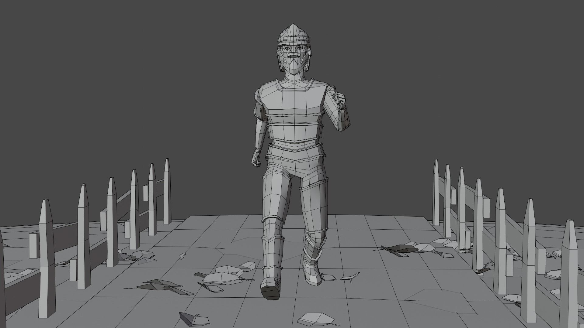 Low Poly Character Armory 3D model Free low-poly 3D model_7