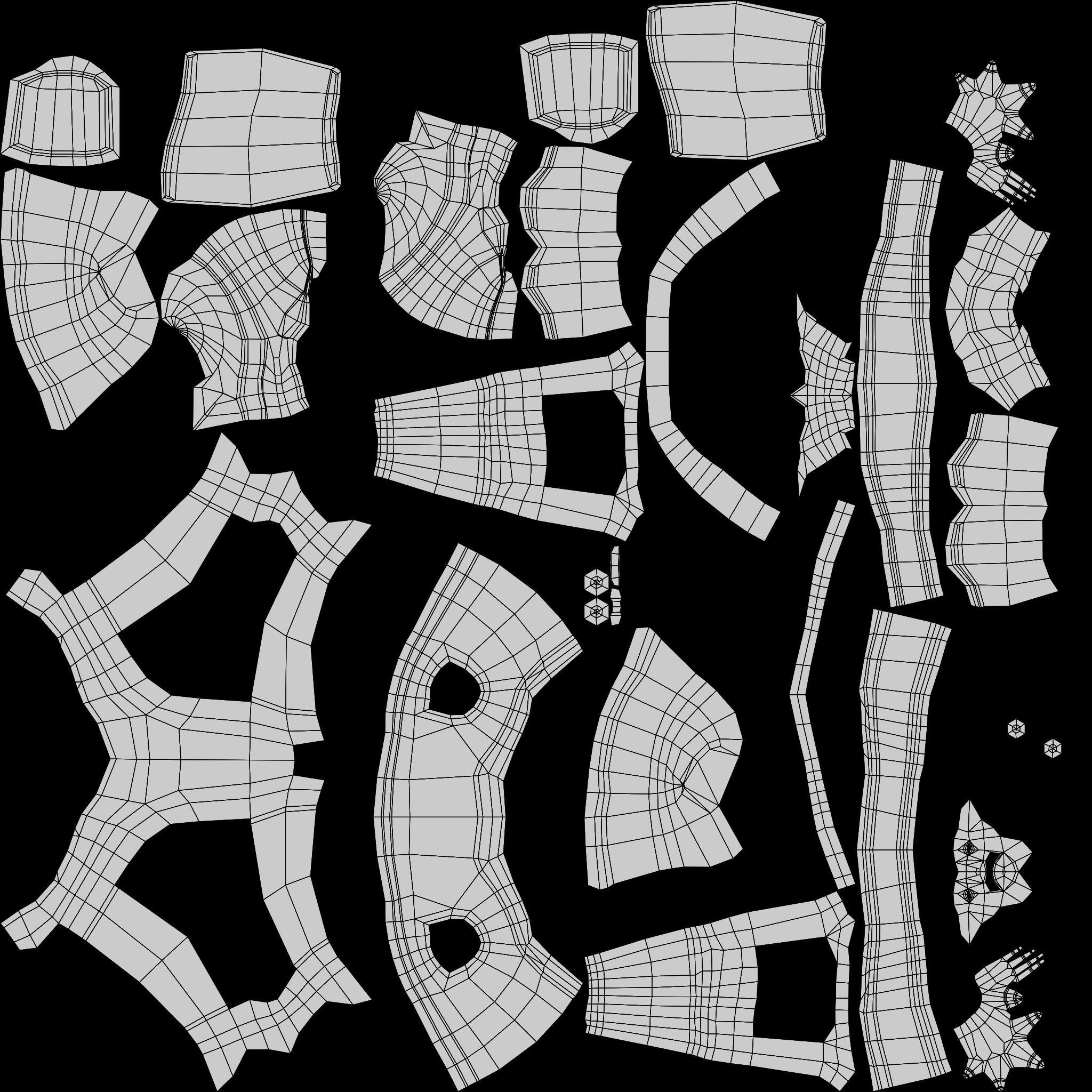 Low Poly Character Armory 3D model Free low-poly 3D model_5