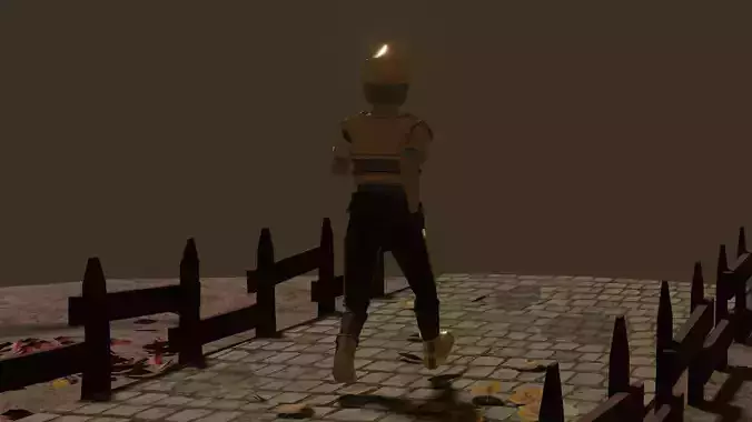 Low Poly Character Armory 3D model Free low-poly 3D model