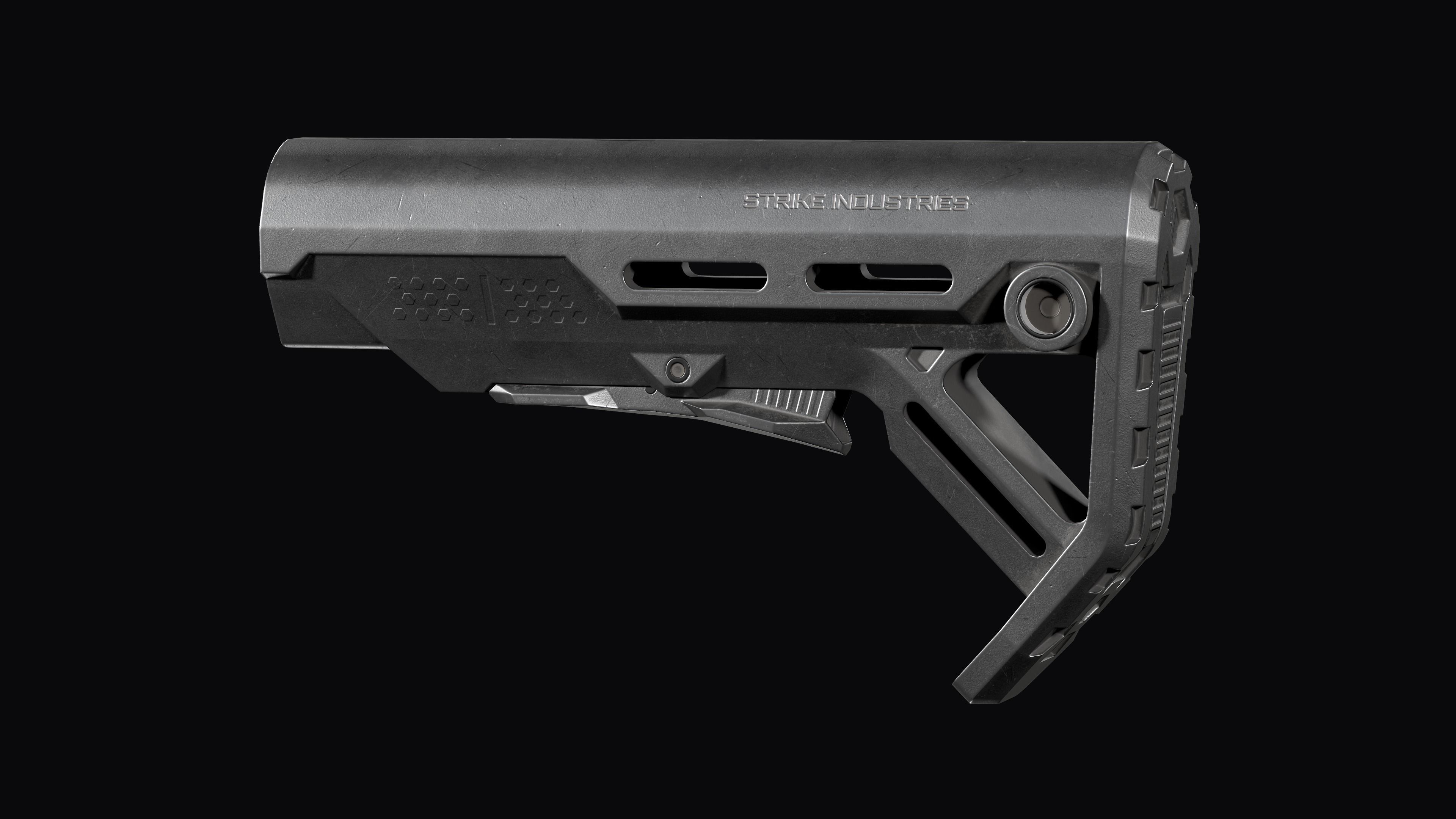 Strike Industries Viper MOD 1 Stock for AR 15 Low-poly 3D model_7