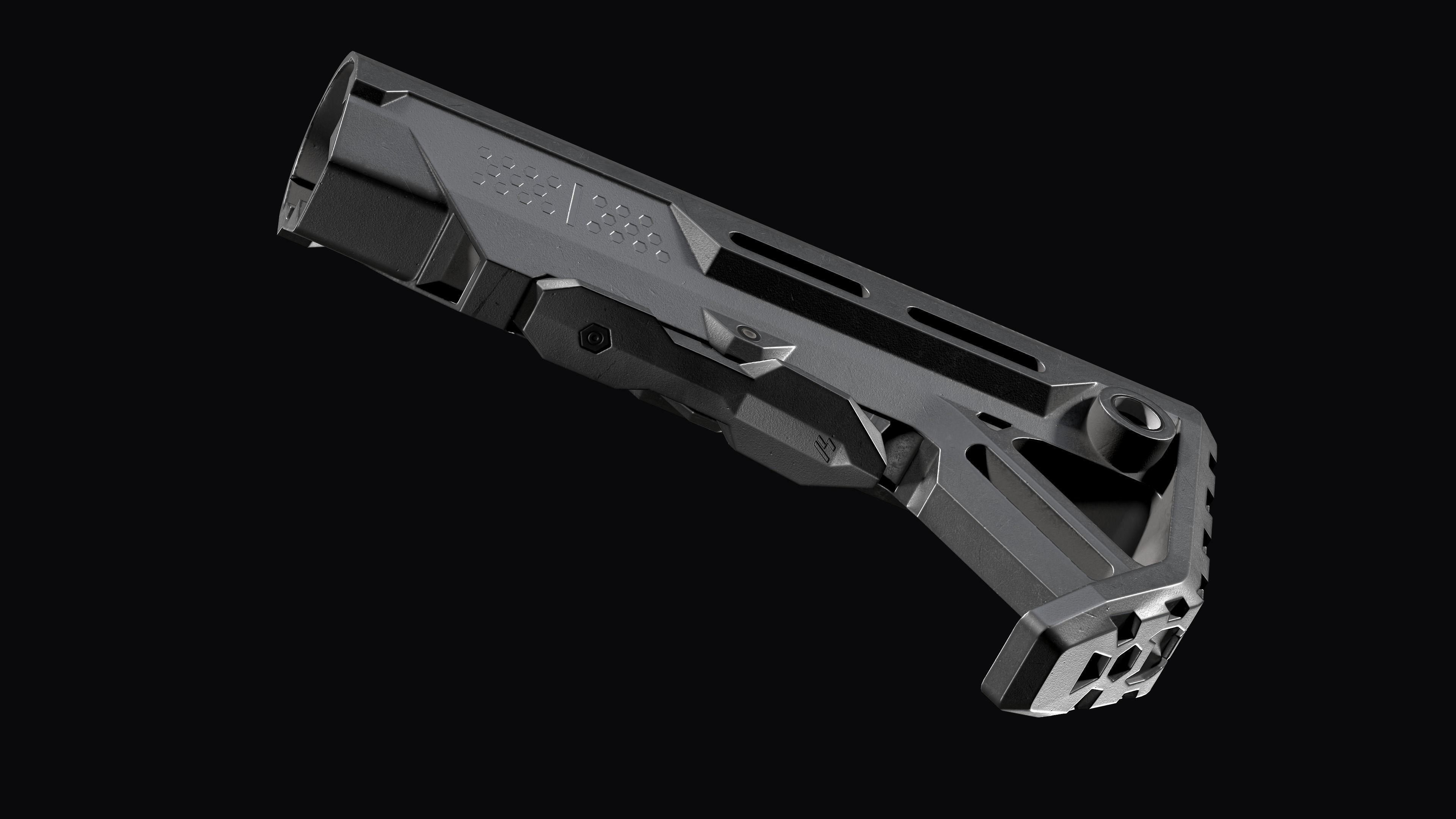 Strike Industries Viper MOD 1 Stock for AR 15 Low-poly 3D model_11