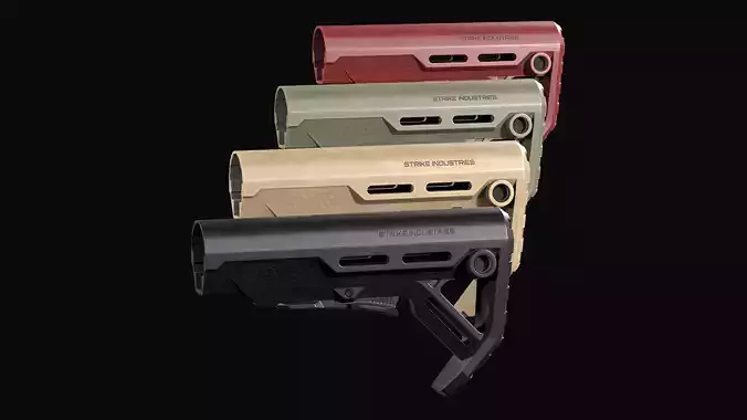 Strike Industries Viper MOD 1 Stock for AR 15 Low-poly 3D model