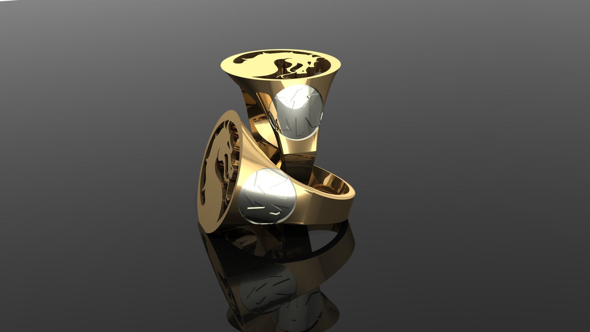 ring mortal kombat 3D print model_4