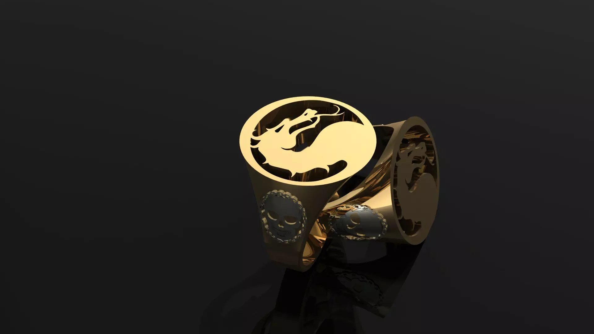 ring mortal kombat 3D print model_0