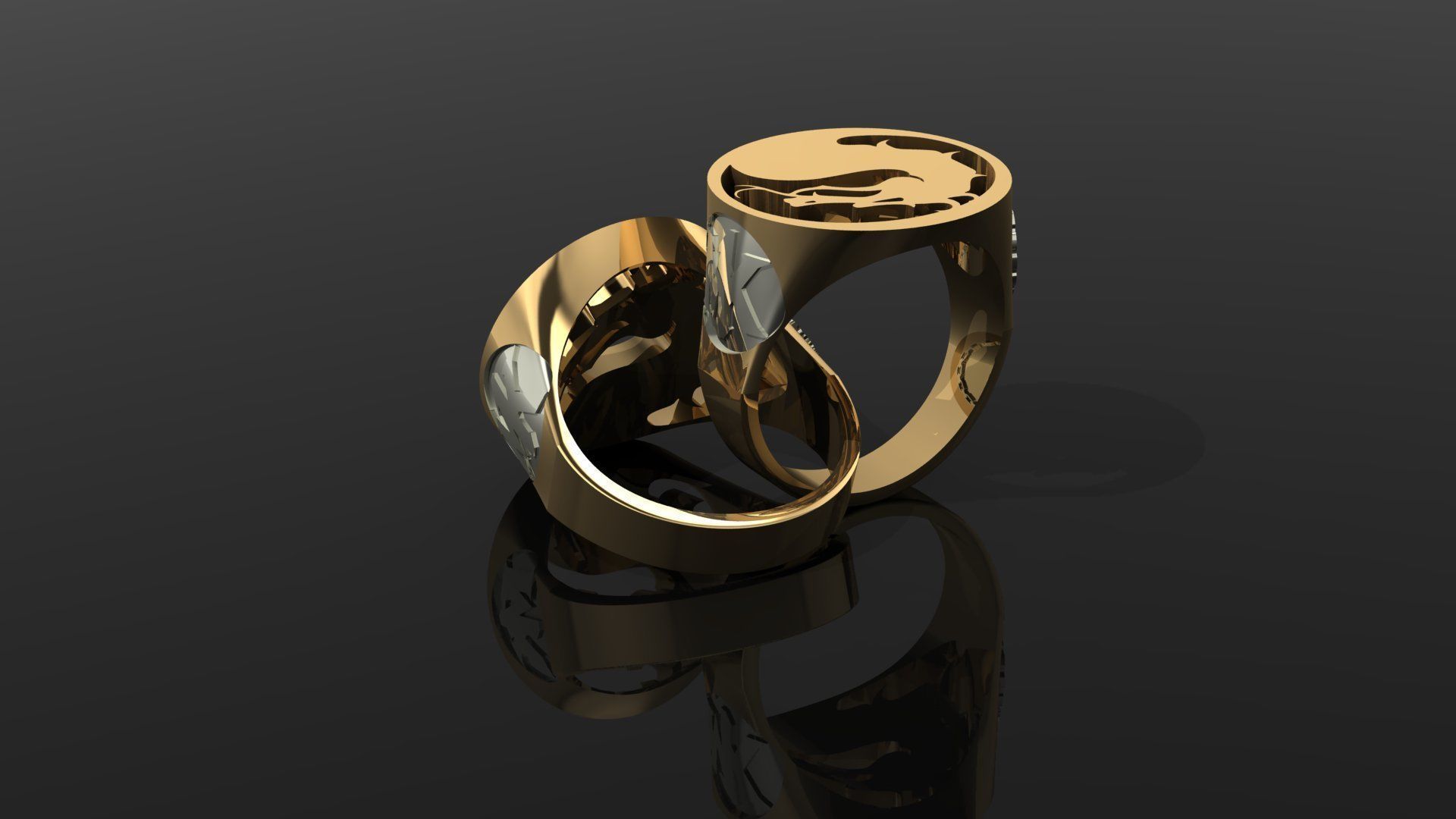 ring mortal kombat 3D print model_5