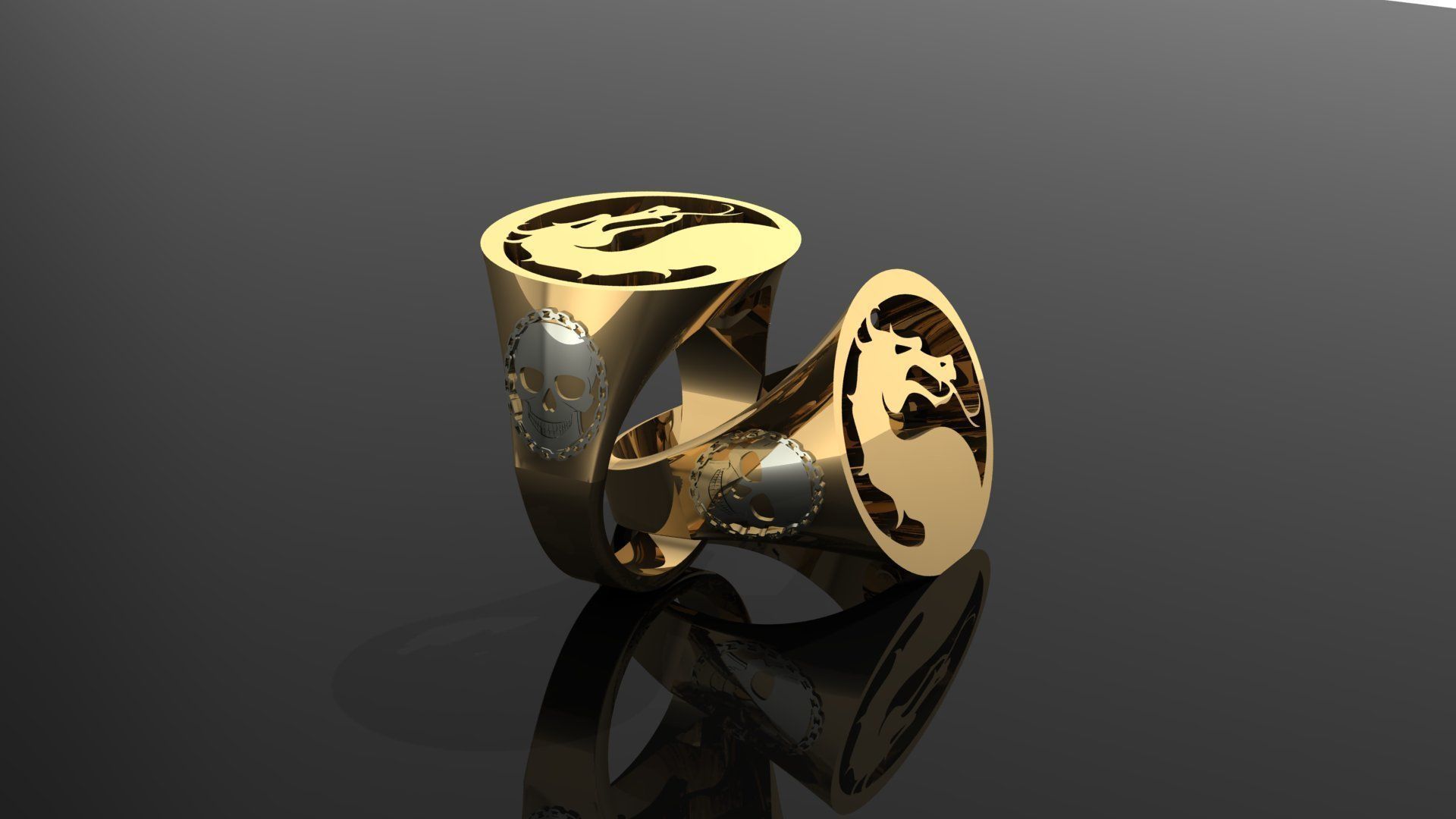 ring mortal kombat 3D print model_3