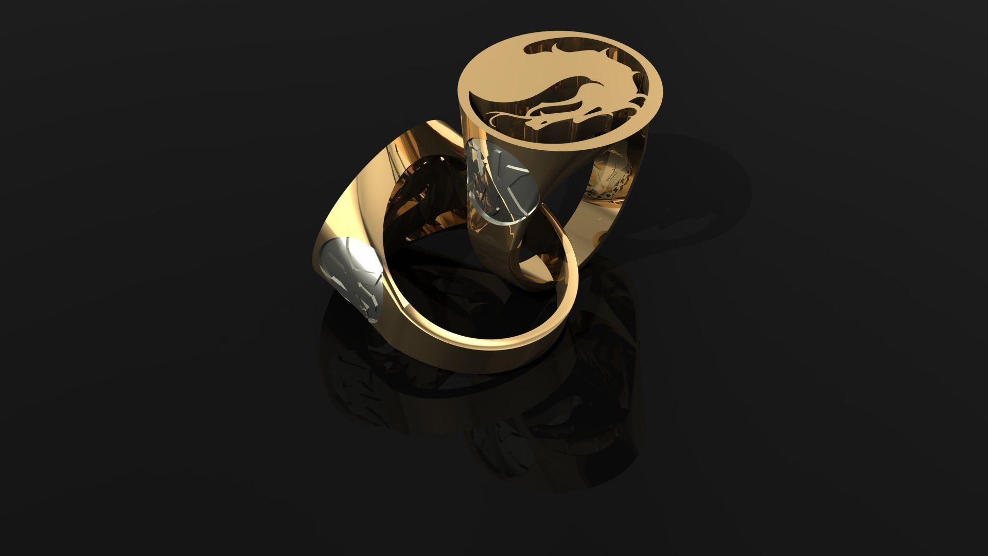 ring mortal kombat 3D print model_1