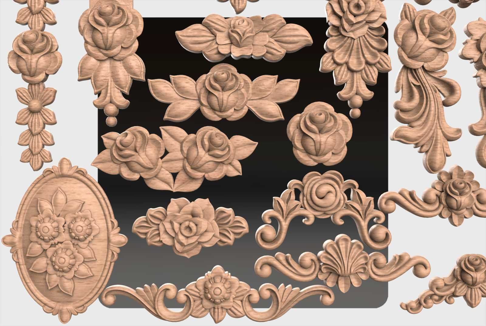 Carved decor for cnc 40 3D model_6