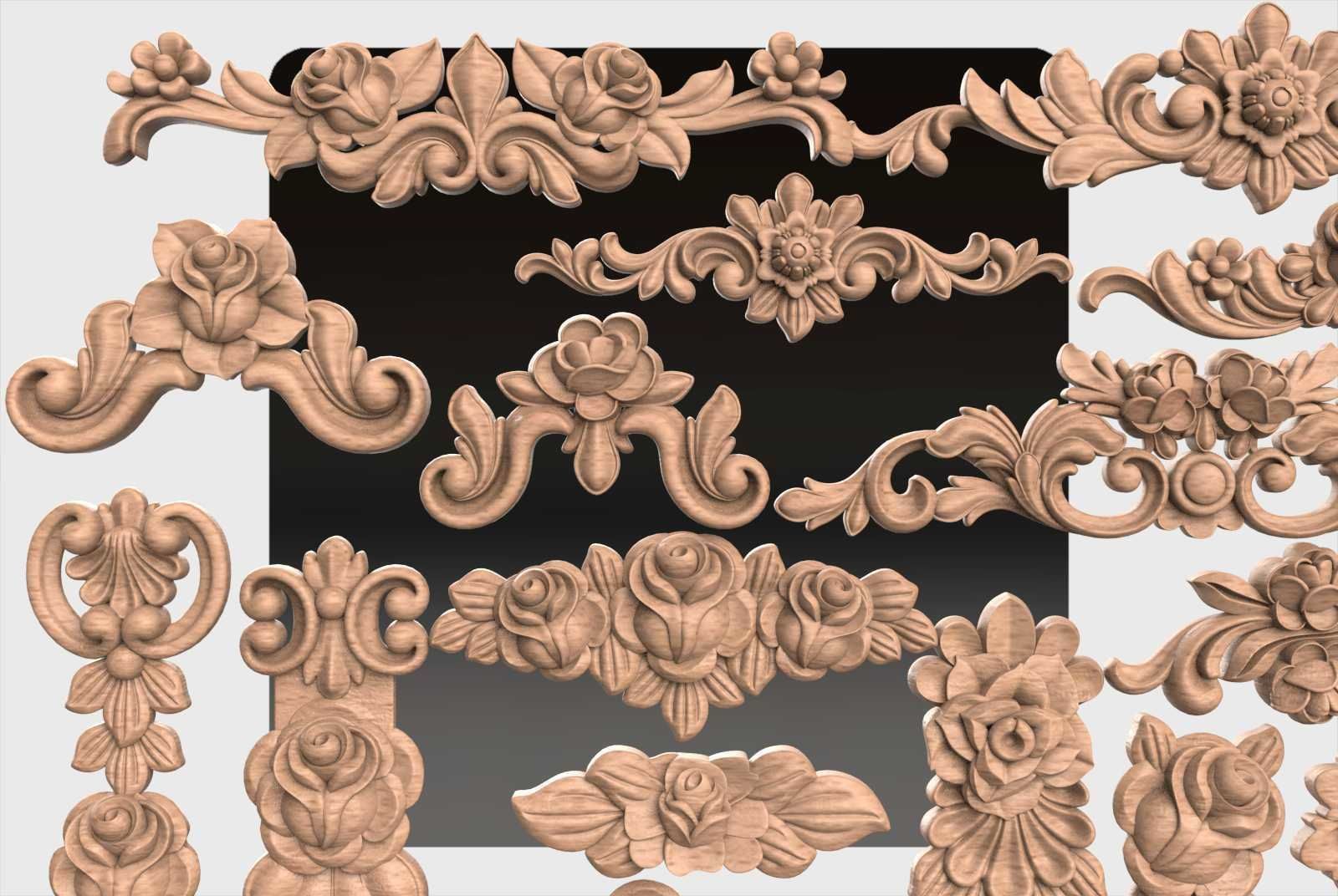 Carved decor for cnc 40 3D model_7