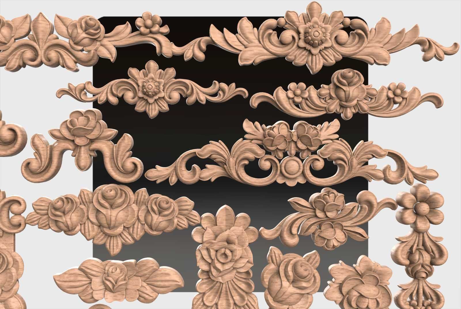 Carved decor for cnc 40 3D model_8