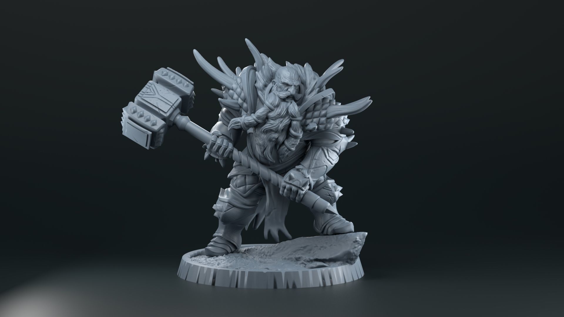 Dwarft paladin 3D model_1